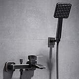 Wasserhahn Badewanne Badezimmer Duschmischer Badewannenarmatur Wandmontage Messing mit Handbrause...