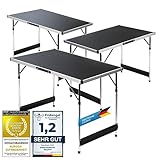 GOODS+GADGETS Klappbarer Multifunktionstisch Mehrzwecktisch Campingtisch Camping-Set Klapptisch...