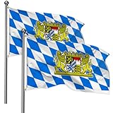 2 Stück Bayern Flagge, 90 x 150 cm Bayerische Fahne, Deutschland Bayerische Fahnen, Bayerische...