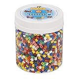 Hama Perlen 209-00 - Bügelperlen Dose mit ca. 3000 Midi Bastelperlen mit Durchmesser 5 mm, in 10...