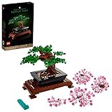 LEGO Icons Bonsai Baum Set für Erwachsene, Pflanzen Home Deko Set mit Blumen, DIY Projekte,...