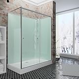 Schulte Fertigdusche Komplettdusche 120 x 90 cm Duschtempel Ibiza, 5 mm Sicherheits-Glas, Profile...