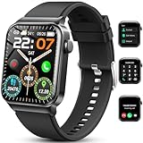 Smartwatch Herren Damen mit Telefonfunktion 1,85' Voll Touch Smart Watch Fitnessuhr mit 113...