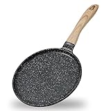 JEETEE Crepe Pfanne 24cm, Granit-Antihaftbeschichtung Pancake Pfanne, Bakelitegriff, Kompatibel Mit...