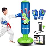 Fitense Boxsack für Kinder, Aufblasbarer Standboxsack, Kinder-Boxset mit Boxhandschuhen, 120cm...
