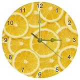 25,4 cm große arabische Ziffern Wanduhr Stille Qualität Quarz Batteriebetrieben, Runde Obst...