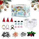 Schneemann-Bauset – Schneemann-Modelliermasse | Lufttrocknende Weihnachtsknete für 3 bis 8 Jahre,...