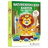 Outdoor Suchspiel für Kinder ab 4 Jahren, 55 Entdeckerkarten für Schatzsuche und Natur Entdecken,...