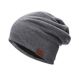 SAUTRV Hedging Confinement Hat Strickmütze Plus - Flor Warme Mütze Hut Kalt Samt Kappen Wolle...