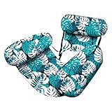 Schwimmender Bettstuhl für Erwachsene, schwimmende Hängematte mit Ahornblatt-Motiv, aufblasbare...