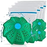 PandaBaw® 4x Öko Waschball [NOTE: SEHR GUT] mit 4x gratis Wäschenetz - Waschen ohne Waschmittel -...