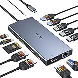 Dockingstation Laptop 2 Monitore, 15 in 1 Docking Station Triple Display, USB C Hub Adapter mit Zwei...