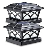 Siedinlar Solar Pfostenkappen Licht, 2 Lichtmodi Solar Pfostenleuchten 7x7 8x8 9x9 Holzpfosten for...