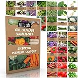 20er Gemüse Samen Set von Naturlie, 20 Sorten Premium Gemüse Saatgut im Gemüseset für den Anbau...