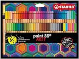 Fineliner - STABILO point 88 - ARTY - 65er Pack - mit 65 verschiedenen Farben