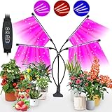 Pflanzenlampe LED,CNMTCCO 80 LEDs 4 Pflanzenleuchte Wachstumslampe 3 Licht-Modi & 10 Dimmstufen...