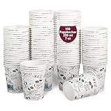 gobecups 100 Weiße Pappbecher 200 ml / 7 oz für Kaffee und Mehr, kaffeebecher pappe, kaffebecher,...