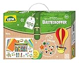 Lena 42713 Bastelkoffer Teile, Material zum Basteln Papier, Moosgummi, Pfeifenreiniger, Wackelaugen,...