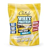 Chiefs Whey Protein Pulver (Vanilla, 450g) • 23g Eiweiß zum Muskelaufbau • Mit BCAAs, Vitaminen...