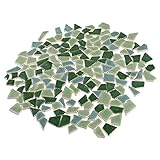 FOMIYES Mosaik Steine Basteln Keramik DIYmosaiksteine 200 G Grün Keramikmosaik Unregelmäßig...