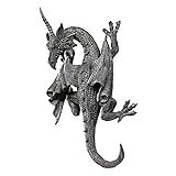 Design Toscano Gehörnter Drache von Devonshire Wandfigur, Esszimmer , Maße: 18 x 11.5 x 34.5 cm...