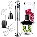 Lehmann Chowmei Stabmixer Set 1200 W | Pürierstab mit Turbofunktion und Geschwindigkeitsregelung |...