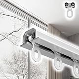 Gardinenstangen-Set aus Aluminium, mit versteckter Halterung, stilvolle Lösung zur Deckenmontage,...