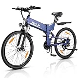 VARUN 26 Zoll E-Bike Faltbar, E-Mountainbike für Erwachsene mit 250W Motor, 48V10.4Ah Abnehmbarem...