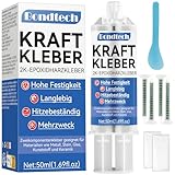 50ml 2K Kleber Transparent, Universal Epoxidharz kleber, 2 Komponenten Kleber Extra Stark Kleben und...