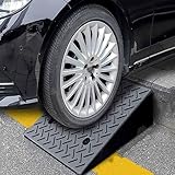 GSKDZG Bordsteinrampe rutschfeste Schwellenrampe Höhe 9cm-19cm Auffahrrampe Tragbare Rollstuhlrampe...