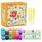 Modelliermasse für Kinder, trockener Ton, Bastelset, selbsthärtend, flexibel, leicht, weicher Teig...