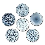 Besmeety Keramik 6x Dipschalen Set, Dip Schälchen, Sojasauce Schälchen, Servierschalen Set,...