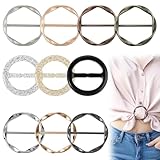 PEOVLVN 10 Stück T Shirt Clips Damen Schnalle Schal Ringschnalle Tuchring Gürtelschnalle Damen...