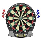 Carromco SCORE-301 elektronische Dartscheibe – 4-Loch Abstand, rot-grün-beige-schwarz, 26 Spiele...