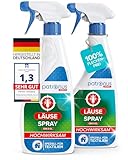 Patronus Läuse Abwehrspray für Textilien & Umgebung [2x 500ml] effektives Läuse-Spray mit...