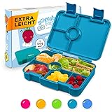 schmatzfatz Brotdose Kinder mit Fächern, BPA Frei Lunchbox Kinder, Bento Box Kinder, Brotbox für...