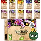 valeaf BIO Wilde Blumen Samen Set I 10 Sorten bienenfreundliche Blumensamen I Premium BIO Samen...