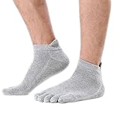 ZBHDEYG 4 Paar Zehensocken, Zehensocken Aus Baumwolle Zum Laufen, Sportliche Laufsocken, Niedrige...