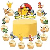 YOGARTH 25 Stück Tortendeko Kindergeburtstag, Tortendekoration Cake Topper Set, Kuchen Deko Junge...