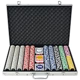 DCRAF Home Products-Poker Set mit 1000 Laserchips Aluminium