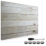 Navaris Magnettafel Memoboard zum Beschriften - 70 x 50cm Notiztafel magnetisch div. Designs - Tafel...