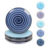 Selamica Keramik Dessertteller 6er Set, Ø 15,2 cm Kleine Teller Set, Kuchenteller, Speiseteller,...