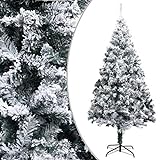 Künstlicher Weihnachtsbaum mit beflocktem Schneegrün, 180 cm, PVC