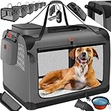 Lovpet® Transportbox Hund Katze Transporttasche M 60x42x42cm | Hunde-Tragetasche Faltbare...