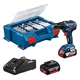 Bosch Professional 18V System Akku Bohrschrauber GSR 18V-55 (max. Drehmoment 55 Nm, 1.800 min⁻¹,...