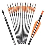 TY Archery 16 Zoll Carbon Armbrustbolzen Jagd Bogenschießen Pfeile mit 4' Flügel ersetzt...