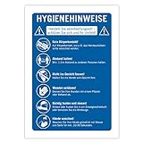 5 Stück Schild Abstand halten Corona'Hygiene Regeln' WC Hinweisschild Einzelhandel, Supermarkt...