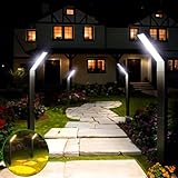 JSOT Solarlampen für Außen Garten - 4 Stück Wegeleuchten mit Wechselbaren 3 Lichtfarben,...