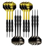 Ywmsfl Professionelles Dart-Set mit Stahlspitze, Metall, 18 g, mit Nylonschäften, PET-Flug,...