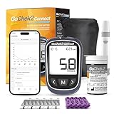 MicroTech Bluetooth Blutzucker-Messgerät Kit 10 Streifen & Lanzetten, ohne Codierung, 500 Speicher,...